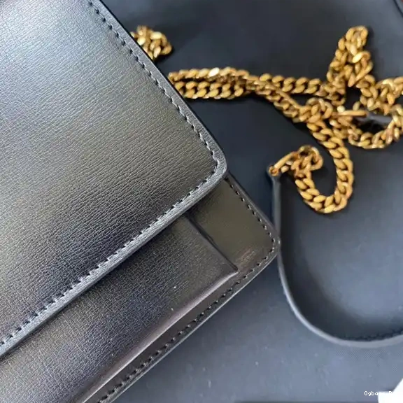 SUNSET YSL LEATHER SHINY CROCODILE-EMBOSSED IN 0611